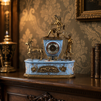 Horloge de bureau en laiton antique de luxe MKMJ, horloge de table classique, décoration pour la maison et le bureau