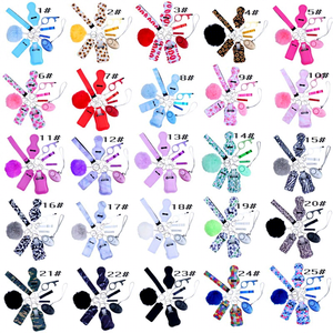 Набор из 10 разноцветных брелоков-спреев для самообороны с помпоном, хит продаж 2026 года от производителя - Product Image 1