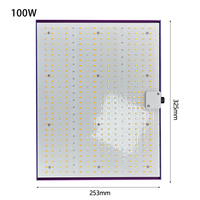 Panneau lumineux LED pour culture hydroponique 100W haute efficacité LM281B en alliage d'aluminium, spectre complet, IP65, 2,7 µmol/J, dimmable, pour la floraison