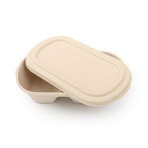 Fluoride-Free Eco Friendly Take Out Food Containerdisposable Boxes Dinnerware Compostable Biodegradable Disposable Boxes