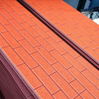 Panneaux muraux sandwich EPS isolés, bardage extérieur en métal, imperméables, ignifuges, panneaux muraux en briques ignifuges pour conteneur modulaire