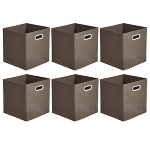 Dual <strong>Plastic</strong> Handle Cloth <strong>Storage</strong> <strong>Bin</strong> Linen and Cotton <strong>Storage</strong> Box for Home Closet Nursery Drawers Organizers for Cabinets - Product Image 1