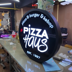 Tùy chỉnh phim hoạt hình vải hai bên Acrylic Kim Loại Logo ngoài trời LED 3D quảng cáo ánh sáng Hộp Dấu hiệu hiển thị - Product Image 4