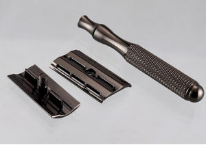 Rasoir à double tranchant pour HOMMES Femmes Rasoirs de sécurité noirs avec métal or rose Produit de soin personnel pour hommes femmes Rasoir - Product Image 2