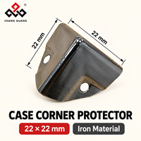 Protection d'angle en fer 22x22, en forme d'éventail plat, vintage, de luxe, tendance, robuste, durable, légère, plaquée, accessoires de bagages B2B