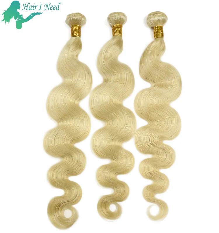 100% Blonde Raw Virgin Human Hair 613 Body Wave Hair Bundles Hair extensions