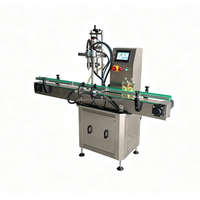 Machine de remplissage à pompe magnétique à double tête servo-électrique pour liquides et pâtes, idéale pour le remplissage de produits chimiques liquides.