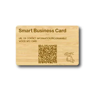 ホテルキーシステム用の環境にやさしいカスタムロゴの形状とサイズの木製NFCカードタグ