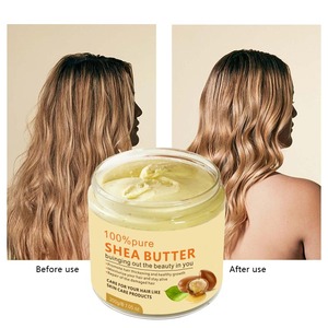 Crème capillaire au beurre de karité naturel de marque privée Le beurre pour cheveux contient de la biotine pour favoriser la croissance des cheveux Personnalisable - Product Image 6