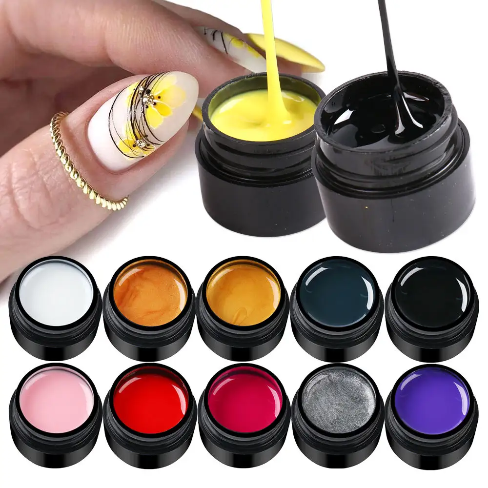 12 pcs Drawing Gel Nail Polish Set Spider Wire Gel Painting Flower Pulling Silk Creative Nail Art Varnish Lacquer Web Gel