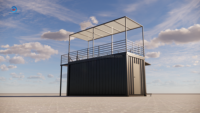 Conception de conteneur de café Pop-Up Mobile, magasin de conteneurs de kiosque alimentaire préfabriqué de 20 pieds