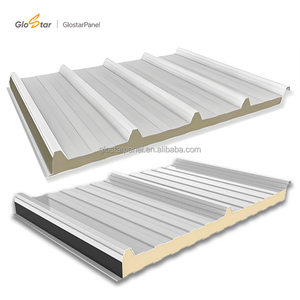 Panel Sándwich de Lana de Roca para Aislamiento de Paredes Exteriores, <span class=keywords><strong>Techos</strong></span> y <span class=keywords><strong>Techos</strong></span> Superiores, 50mm 75mm 100mm 150mm, con Certificación CE/ISO, Venta al Por Mayor - Product Image 1