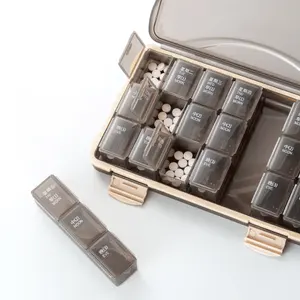 Hochwertige wöchentliche 7-Tage-Pillenbox Tragbare Reise pillen hülle Kunststoff 7-Tage-Reisetasche Pillen packung Spender box