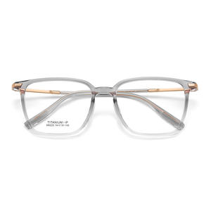 Monturas de Gafas Unisex Cuadradas de Titanio M8223 54-18-145, Montura Completa Transparente con Lentes Acrílicas - Product Image 1