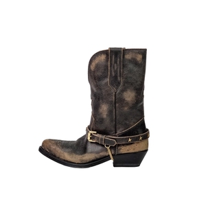 <span class=keywords><strong>Stivali</strong></span> da Cowboy Western Retrò Effetto Invecchiato per <span class=keywords><strong>Donna</strong></span>, Nuovi <span class=keywords><strong>Stivali</strong></span> Autunno-Inverno in Vera Pelle Marrone con Punta Affusolata - Product Image 5