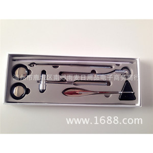 Marteau de percussion des nerfs, ensemble de 5 pièces, en alliage de zinc et silicone, outil manuel de test des réflexes neurologiques, coffret cadeau, cadeau d'entreprise - Product Image 2