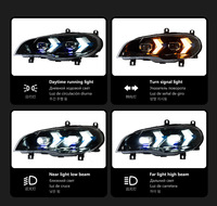 Ensemble de phares DLW pour BMW X5 E70 2007-2013, lentille de projecteur LED modifiée, clignotant LED en forme de flèche, remplacement de phare de voiture