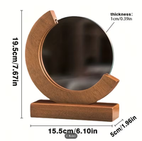 Cadre photo rond en cristal transparent personnalisé avec base en bois, idéal pour la Saint-Valentin, les anniversaires, les mariages et les photos de famille – Vente en gros