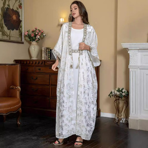 013 Robe une pièce pour femmes musulmanes du Moyen-Orient Robe d'été dorée Abaya - Product Image 3