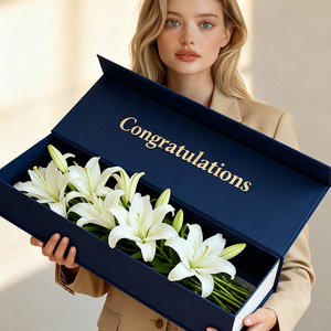 Tùy Chỉnh Sang Trọng Vuông Hoa Hồng Hộp Valentine Của Ngày Hộp Quà Tặng Hoa Sắp Xếp Lớn Đóng Gói Hộp - Product Image 2