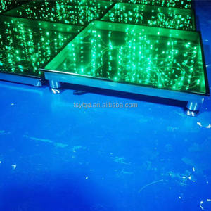 Plancher LED pour scène, plancher LED pour la danse, danse 3D, mariage, fête, DJ, discothèque, pub, scène, plancher en miroir de verre, contrôle DMX512, lumière de danse - Product Image 3