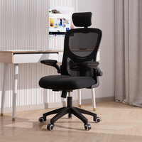 Chaise de bureau ergonomique de luxe moderne de haute qualité avec dossier haut réglable en hauteur, en maille, pivotante, avec base en acier inoxydable