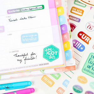 Essenziale 20 fogli di produttività di ispirazione di festa planner autoadesivo <span class=keywords><strong>a5</strong></span> per il quotidiano settimanale mensile agenda - Product Image 2