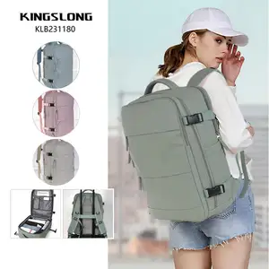 Kingslong Großhandel Polyester-Schulrucksack mit 15,6 Zoll Laptop-Fächerung Outdoor- und Reisetasche für Mädchen wasserdichter USB-Anschluss