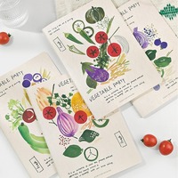 Carnet de notes créatif avec motifs de fruits et légumes, format A5, pour la planification du temps de travail au bureau, carnet de notes pour enregistrer les informations