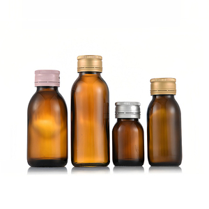 Bán Buôn Rỗng <span class=keywords><strong>60Ml</strong></span> 150Ml 250Ml 300Ml Màu Nâu Hổ Phách Thủy Tinh Xi-rô Chai Thủy Tinh Bằng Miệng Chất Lỏng Y Chai Với Vàng Nắp Vặn - Product Image 5