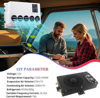 Climatiseur silencieux TELCOOL 12V DC à installation dissimulée pour camping-cars, camions, fourgonnettes, remorques, véhicules agricoles