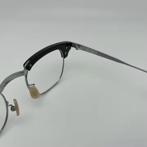 Haute qualité Logo personnalisé demi-jante myopie lunettes raffiné tendance acétate titane cadres lunettes à la mode pour femmes diamant - Product Image 3