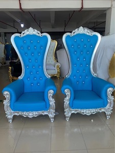 Trône en résine de style européen de haute qualité pour événements festifs, mariages, chaises de marié et d'hôtel - Product Image 6