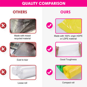 Bolsa de Basura Personalizada Impresa en Rollo, Negra, Azul, Roja, Multicolor, de 13, 55, 60, 65 Galones, Bolsa de Basura de Plástico en Rollo - Product Image 4