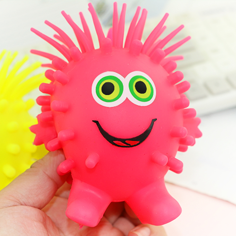 puffᙏ̤̫͚ ♡ Pineapple TPR Flashing Yoyo Cute Clown Smile Face Puffer