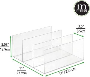 Espositore in Acrilico per Borse - Sistema di Organizzazione per Armadio per Borse con Cerniera, Pochette, Portafogli, Libri Tascabili - 3 Scomparti - Product Image 5