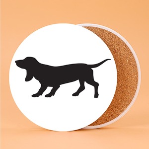 Dachshund Miếng Lót Ly Gốm Tròn Miếng Lót Ly Uống Nước Tùy Chỉnh Cho Chó Thấm Nước Phía Sau Bộ Đế Lót Ly Bằng Gốm Trống - Product Image 5