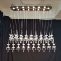 Luminaires suspendus décoratifs pour la décoration intérieure de la maison Lustre en cristal Lampe en cristal