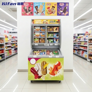 Réfrigérateur commercial <span class=keywords><strong>combiné</strong></span> mural avec compartiment supérieur et inférieur réfrigérés, vitrine de présentation combinée - Product Image 3