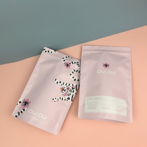Sacchetto Stand-up <span class=keywords><strong>Rosa</strong></span> Opaco con Cerniera in PE per Alimenti, Confezione in Plastica per Tè in Polvere da 1kg, Dimensioni 200x300mm - Product Image 4