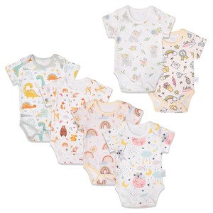 Body Triangolare Classico con Stampe Carine in Puro Cotone per Neonati Unisex, Tutina Personalizzata per Bambini - Product Image 1