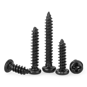 Vis autotaraudeuses à tête fraisée Phillips en acier au carbone noir Gelisen PA M1 M2 M2.6 M3 M4 pour le bois - Product Image 1