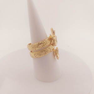 Anello fiore plumeria hawaiana arcobaleno marrone bianco nero pavone verde marrone colorato oro nero viola anello di perle conchiglia di caffè - Product Image 6