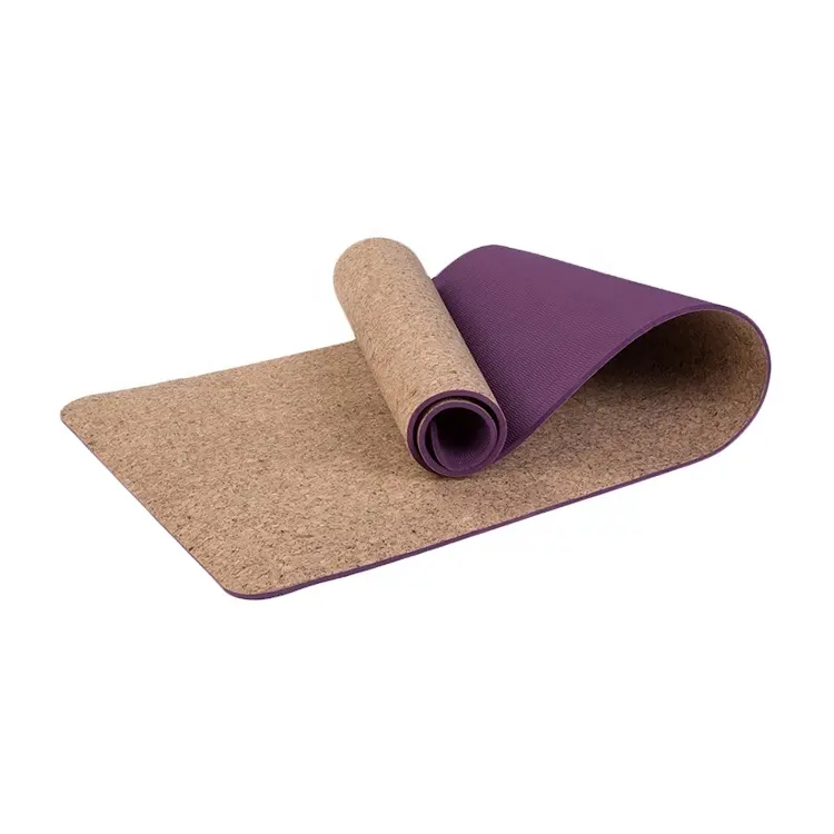 PROESCE tappetino da Yoga per esercizi in sughero ecologico ad alta densità per allenamento Fitness Pilates