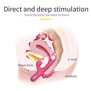Fabrik Großhandel 3 in <span class=keywords><strong>1</strong></span> Finger Patting G-Punkt Kaninchen Vibrator Sexspielzeug für Erwachsene Frau Klitoris Stimulator Klappe Dildo Vibrator - Product Image 6