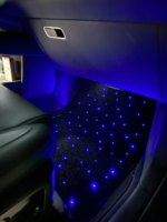 Tapis LED pour voiture à fibres optiques étanches de haute qualité avec contrôle par application, effet ciel étoilé scintillant
