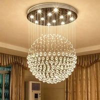Lustre moderne en cristal à LED en forme de goutte de pluie, dimmable, pour hall d'hôtel, villa, escalier – Vente directe usine