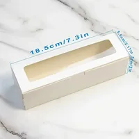 Boîte à macarons et biscuits de pâtisserie très demandée, avec fenêtre transparente, finition mate, format carré
