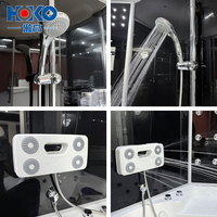 LED gris clair acrylique verre trempé cadre en aluminium panneau de commande d'ordinateur douche de massage salle de sauna à vapeur