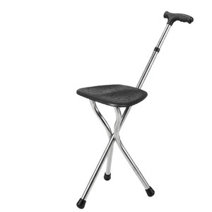 Canne de marche Jianba avec siège pliable réglable en cinq positions, taille King Size, en acier inoxydable, pour la santé et le massage - Product Image 1